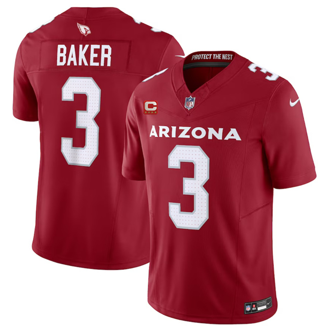 Men's Arizona Cardinals #3 Budda Baker Red 2023 F.U.S.E. With 4-Star C Patch Vapor Untouchable F.U.S.E. Limited Football Stitched Jersey